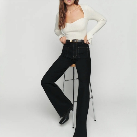 Reformation Denim - Reformation Black Flare & Wide Leg Jeans